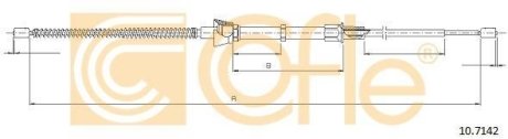 Трос, стояночная тормозная система COFLE 10.7142 (фото 1)