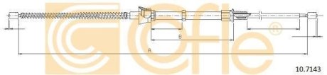 Трос, стояночная тормозная система COFLE 10.7143 (фото 1)