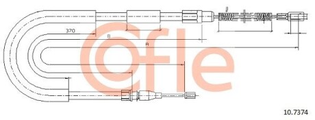 Трос, стояночная тормозная система COFLE 107374