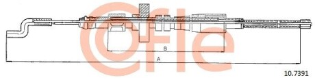 Трос ручника COFLE 10.7391 (фото 1)