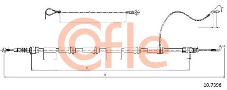 Трос ручника COFLE 10.7396