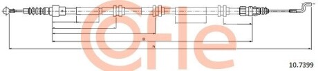 Трос, стояночная тормозная система COFLE 10.7399