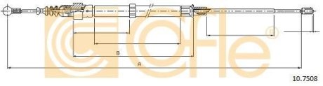 Трос, стояночная тормозная система COFLE 10.7508 (фото 1)