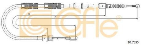 Трос, стояночная тормозная система COFLE 10.7535 (фото 1)