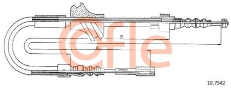 Трос, стояночная тормозная система COFLE 10.7542 (фото 1)