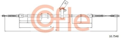 Трос, стояночная тормозная система COFLE 10.7548