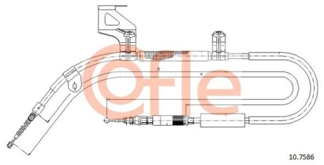 Трос, стояночная тормозная система COFLE 10.7586