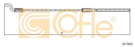Трос, стояночная тормозная система COFLE 10.7621 (фото 1)