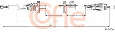 Трос, стояночная тормозная система COFLE 10.8064