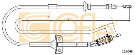 Трос, стояночная тормозная система COFLE 108068