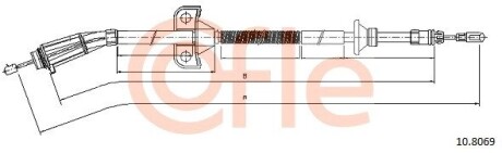 Трос, стояночная тормозная система COFLE 10.8069