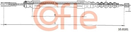 Трос, стояночная тормозная система COFLE 10.8181