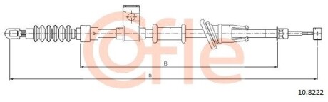 Трос, стояночная тормозная система COFLE 10.8222