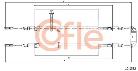 Трос, стояночная тормозная система COFLE 10.8582 (фото 1)