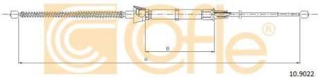 Трос, стояночная тормозная система COFLE 10.9022 (фото 1)