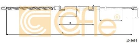 Трос, стояночная тормозная система COFLE 10.9036 (фото 1)