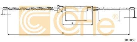 Трос, стояночная тормозная система COFLE 10.9050