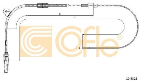 Трос, стояночная тормозная система COFLE 10.9328 (фото 1)