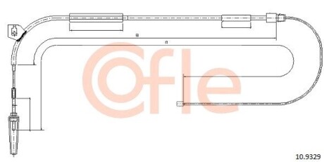 Трос, стояночная тормозная система COFLE 10.9329