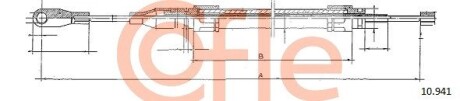 Трос, стояночная тормозная система COFLE 10.941