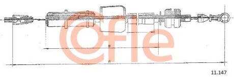 Трос акселератора COFLE 11.147
