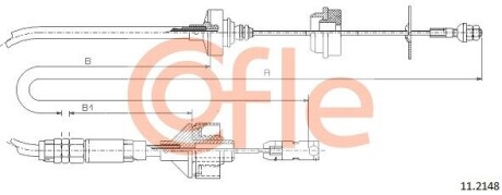 Трос зчеплення COFLE 11.2148