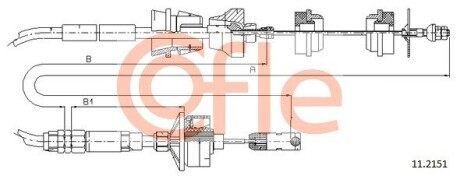 Трос зчеплення COFLE 11.2151