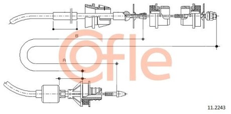 Трос, управление сцеплением COFLE 11.2243