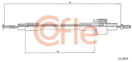 Трос зчеплення Ford Sierra 1.8-2.0 COFLE 11.2431