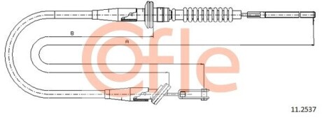 Трос, управление сцеплением COFLE 11.2537