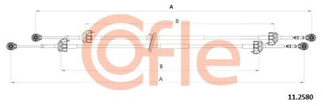 Трос, ступенчатая коробка передач COFLE 11.2580