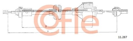 Трос, управление сцеплением COFLE 11.287