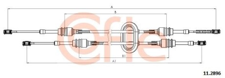 Трос, ступенчатая коробка передач COFLE 11.2896