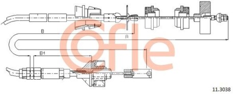 Трос зчеплення COFLE 11.3038