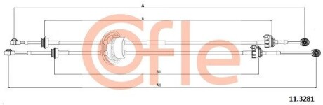 Трос, ступенчатая коробка передач COFLE 11.3281