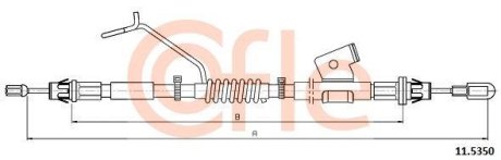 Трос, стояночная тормозная система COFLE 11.5350