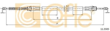 Трос, стояночная тормозная система COFLE 11.5505 (фото 1)