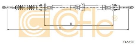 Трос, стояночная тормозная система COFLE 11.5510 (фото 1)