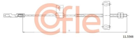 Трос, стояночная тормозная система COFLE 11.5566