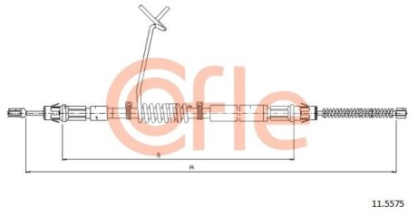 Трос, стояночная тормозная система COFLE 11.5575 (фото 1)