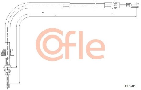 Трос ручного гальма перед. Ford Transit 2006- COFLE 11.5585 (фото 1)