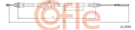 Трос, стояночная тормозная система COFLE 11.5592