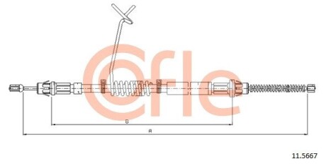 Трос ручника COFLE 11.5667