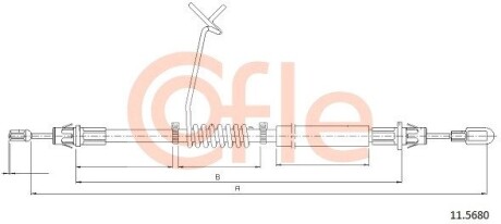 Трос ручника COFLE 11.5680 (фото 1)