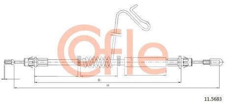 Трос, стояночная тормозная система COFLE 11.5683