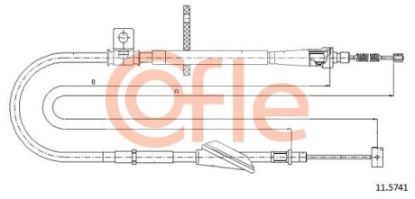 Трос ручника COFLE 11.5741