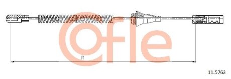 Трос, стояночная тормозная система COFLE 11.5763 (фото 1)