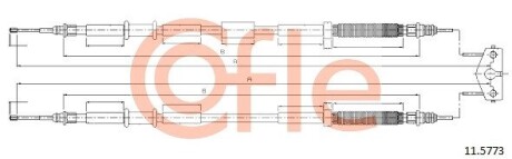 Трос, стояночная тормозная система COFLE 11.5773