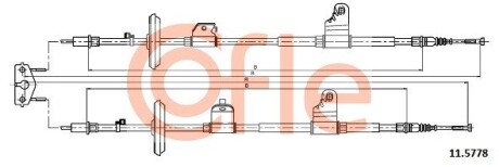 Трос ручника COFLE 11.5778 (фото 1)