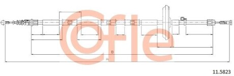 Трос, стояночная тормозная система COFLE 11.5823